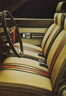 The interior of the AMC Hornet Sportabout with the Gucci package
